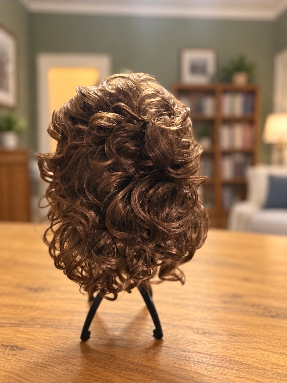 Short Curly Brown Synthetic Wig for Everyday Style